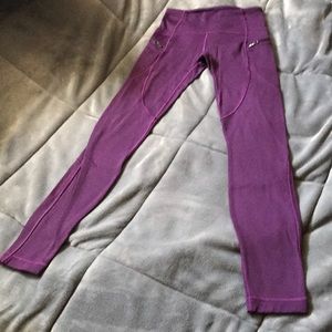 Lululemon Burgundy Long Yoga Pants